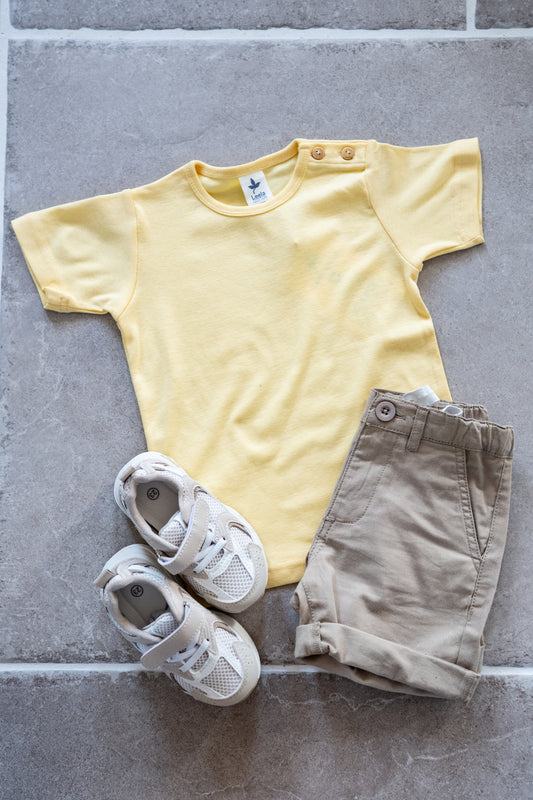 Basic T-shirt - Citroengeel